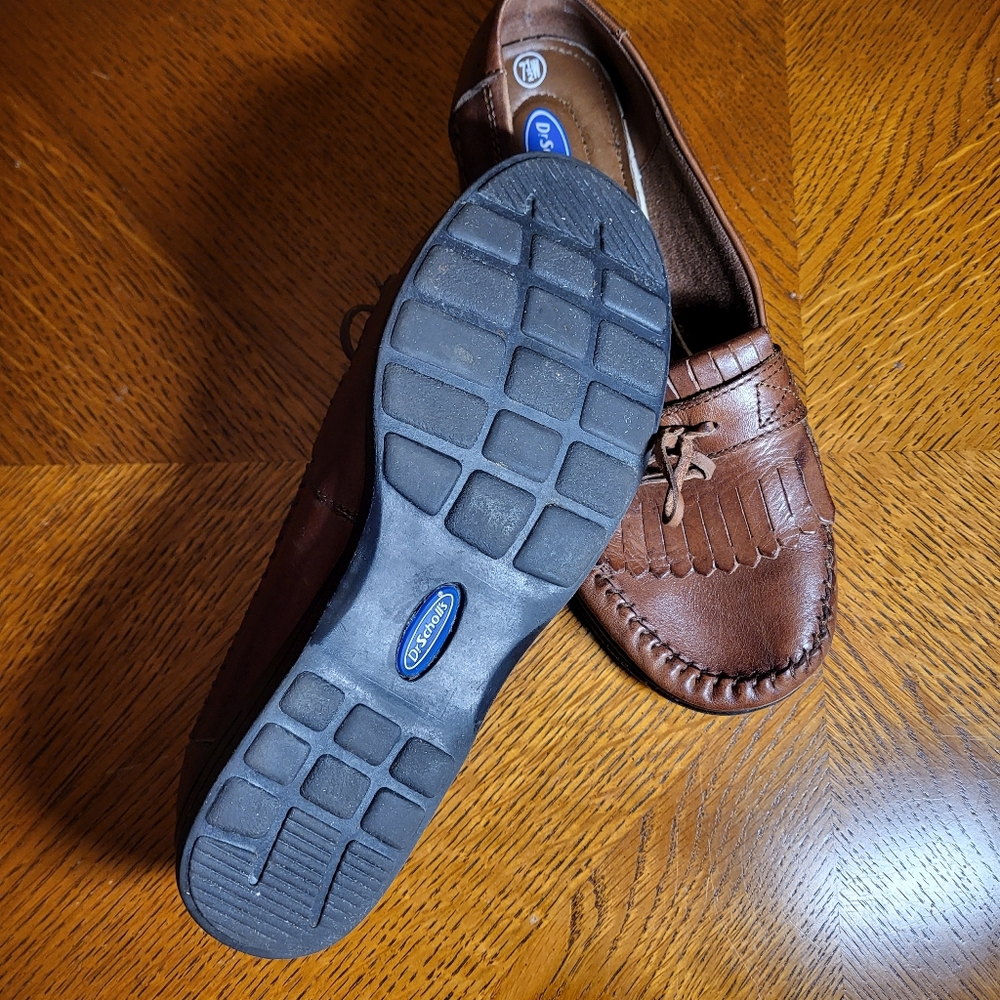 Dr. Scholl's Vintage Brown Leather Kiltie Loafers Size– 7½ Wide - Picture 8 of 9